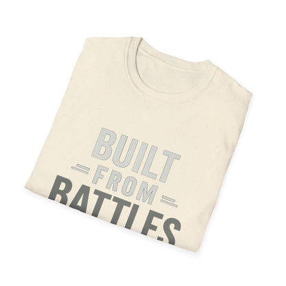 Resilient Spirit Unisex T-Shirt - Built from Battles Inspiration, Motivational Tee, Gift for Strength, Everyday Wear, Inspirational Apparel