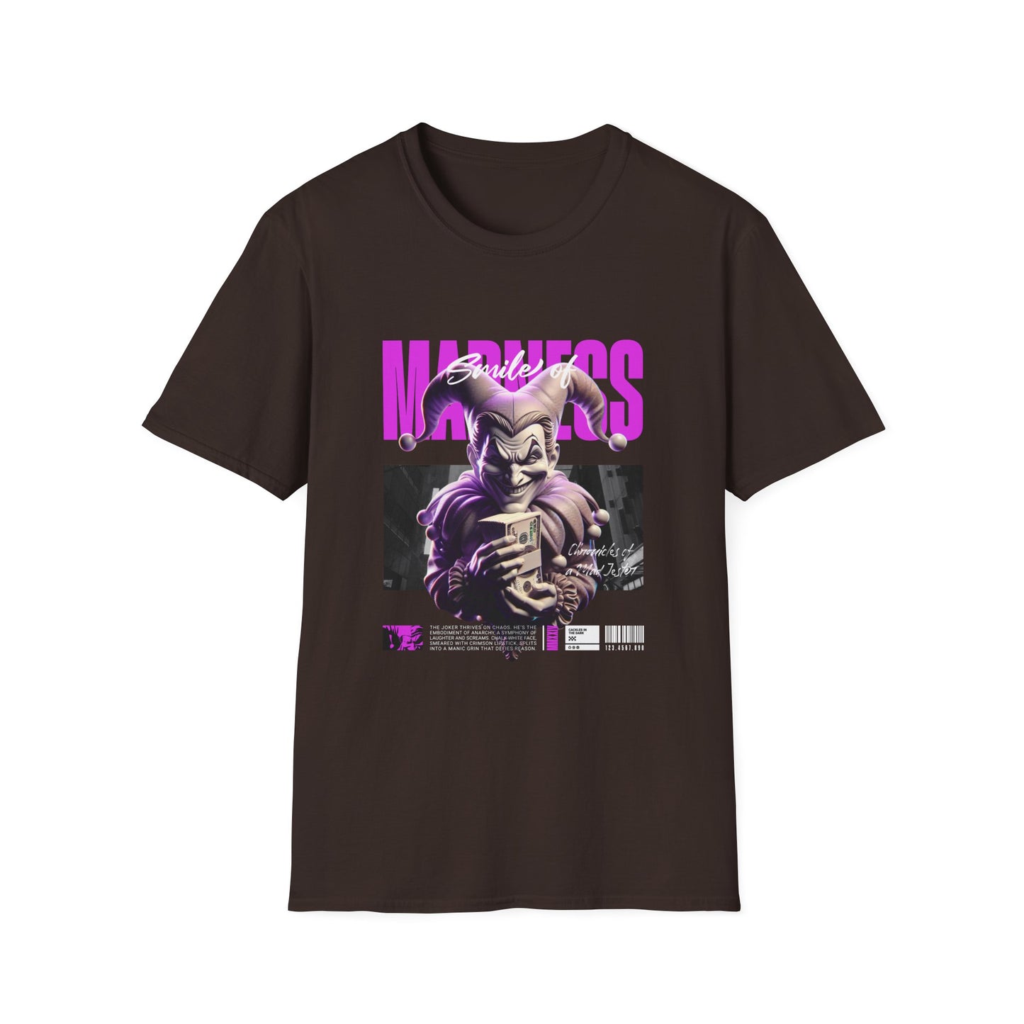 Graphic Joker T-Shirt, Unisex Tee, Casual Wear, Halloween Costume, Gift for Fans, Unique Graphic Apparel