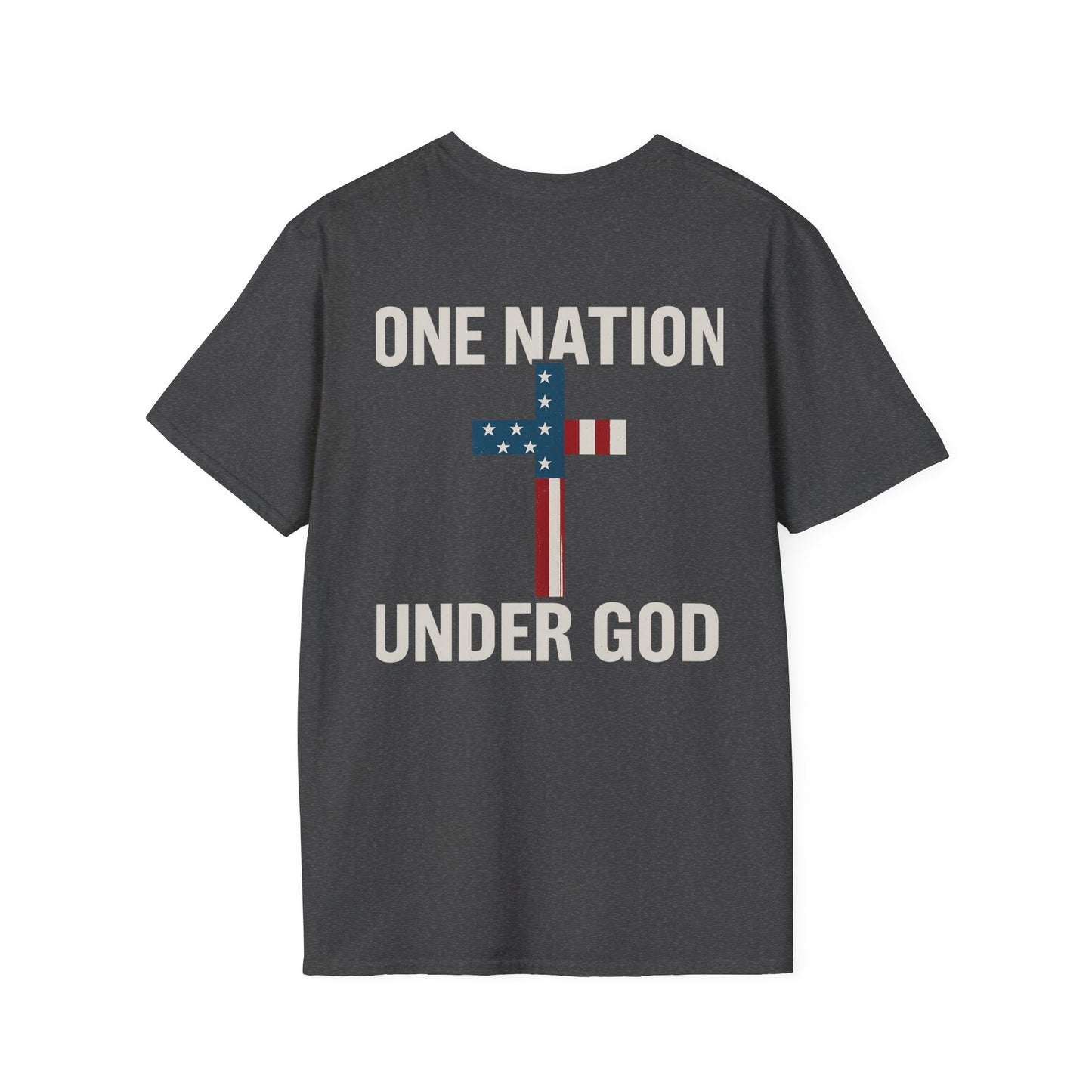 Patriotic Christian T-Shirt, One Nation Under God Tee, Unisex Graphic Top, Faith-Based Apparel, Independence Day Gift, Casual Wear