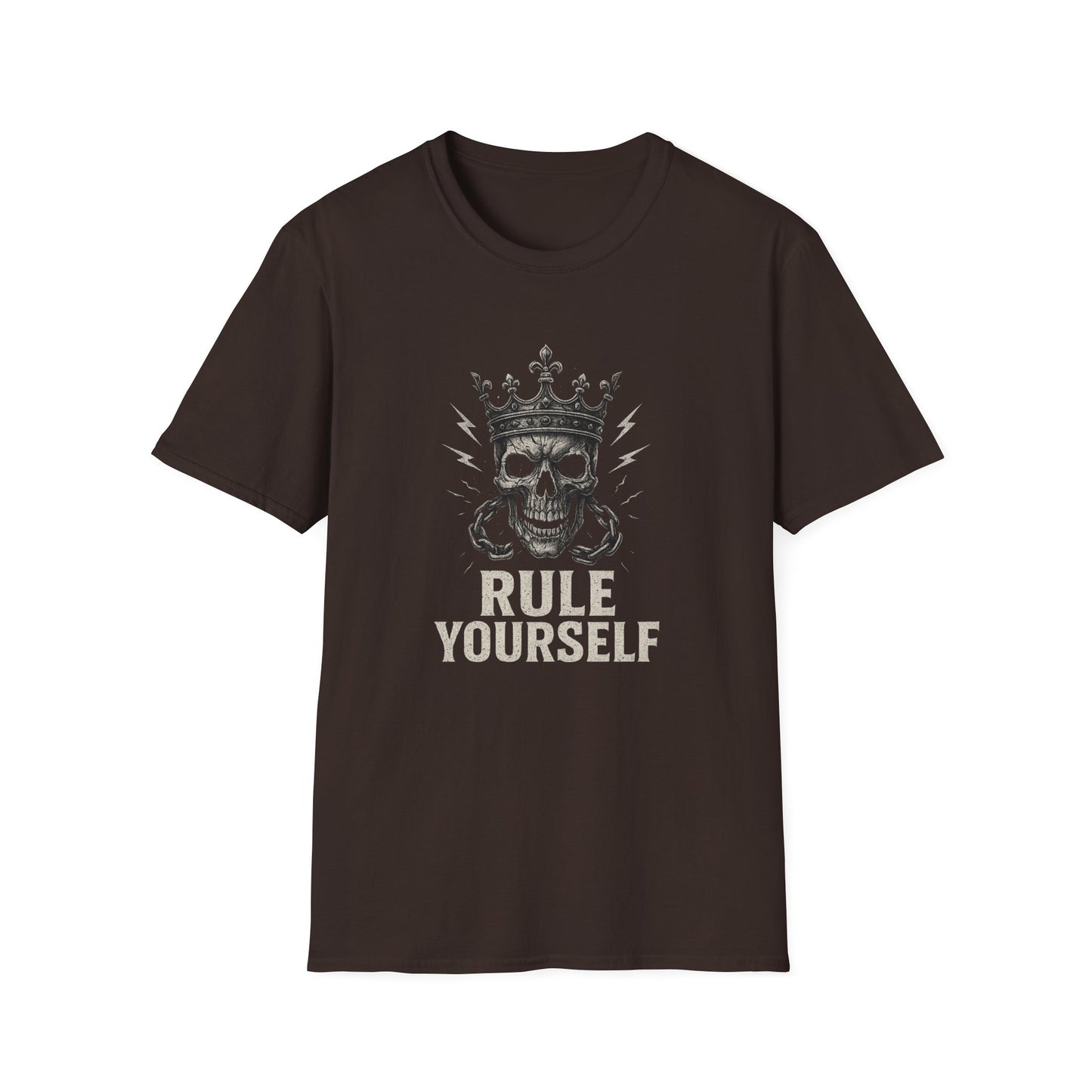 Skull Crown Unisex T-Shirt, Rule Yourself Apparel, Edgy Graphic Tee, Streetwear, Self-Empowerment Gift