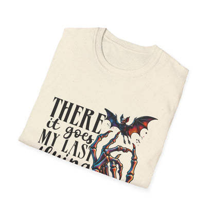 Funny Graphic Tee, Unisex Softstyle T-Shirt with Bat Design, Perfect for Halloween, Casual Wear, Gifts for Friends, Statement Shirt