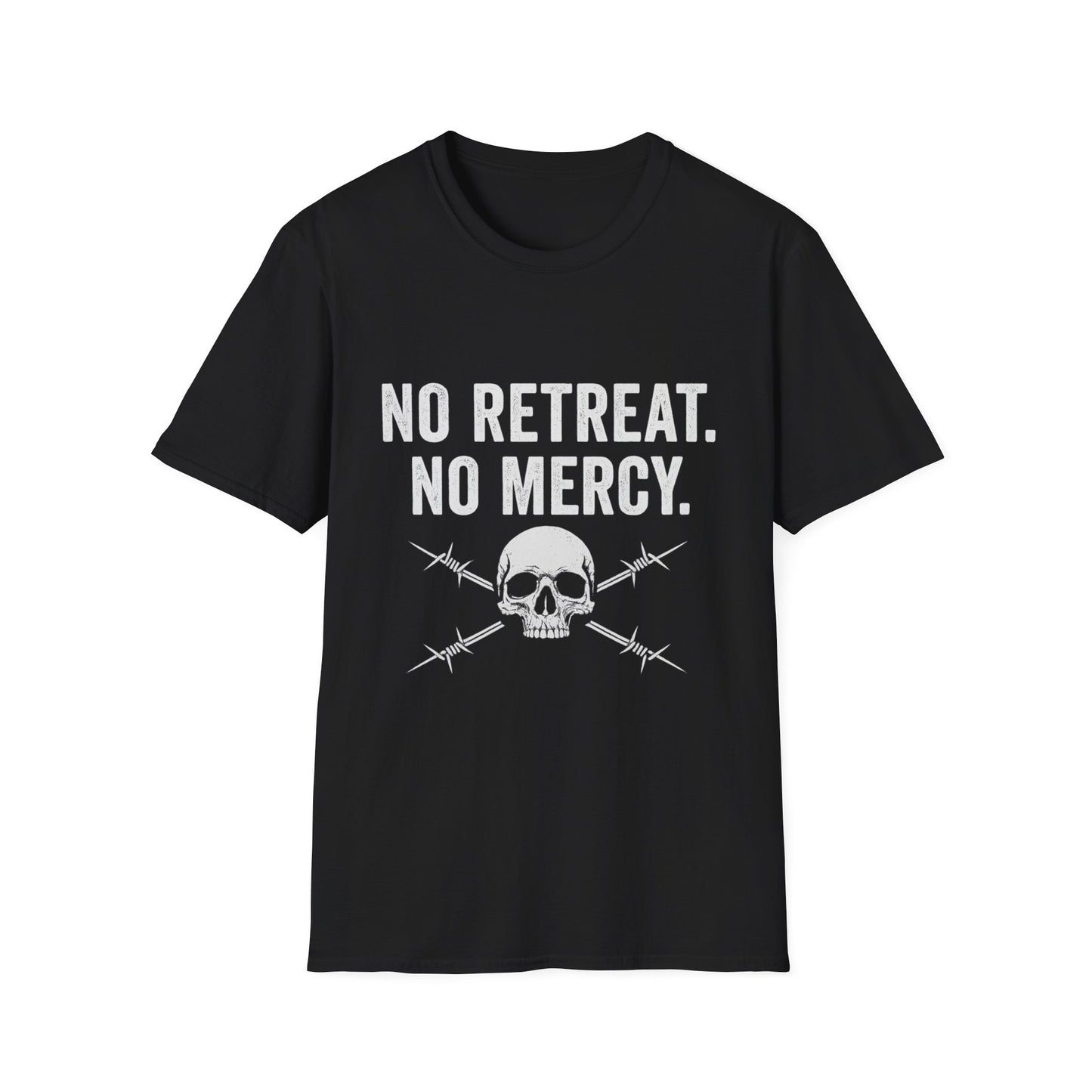 No Retreat, No Mercy Unisex T-Shirt - Motivational Tee, Gift for Fitness Enthusiasts, Casual Wear, Graphic Shirt, Inspiring Apparel