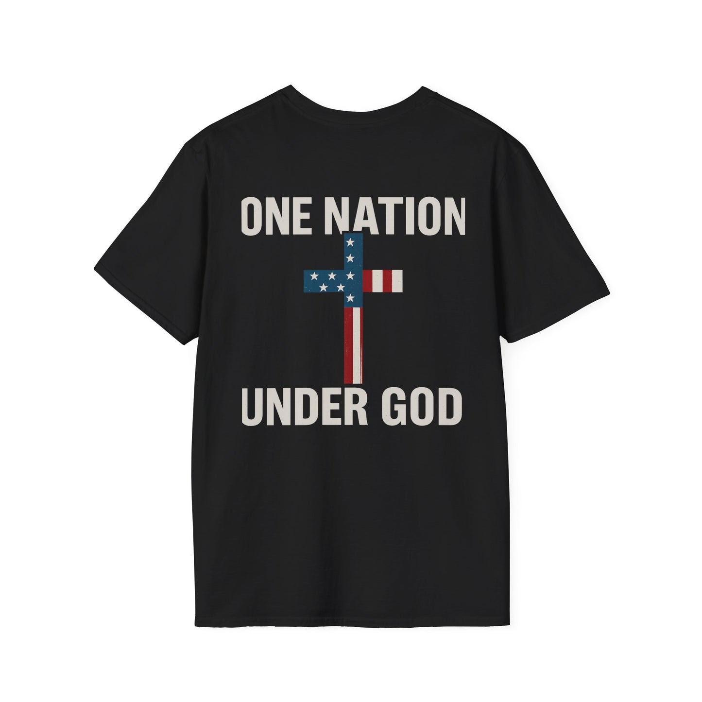 Patriotic Christian T-Shirt, One Nation Under God Tee, Unisex Graphic Top, Faith-Based Apparel, Independence Day Gift, Casual Wear