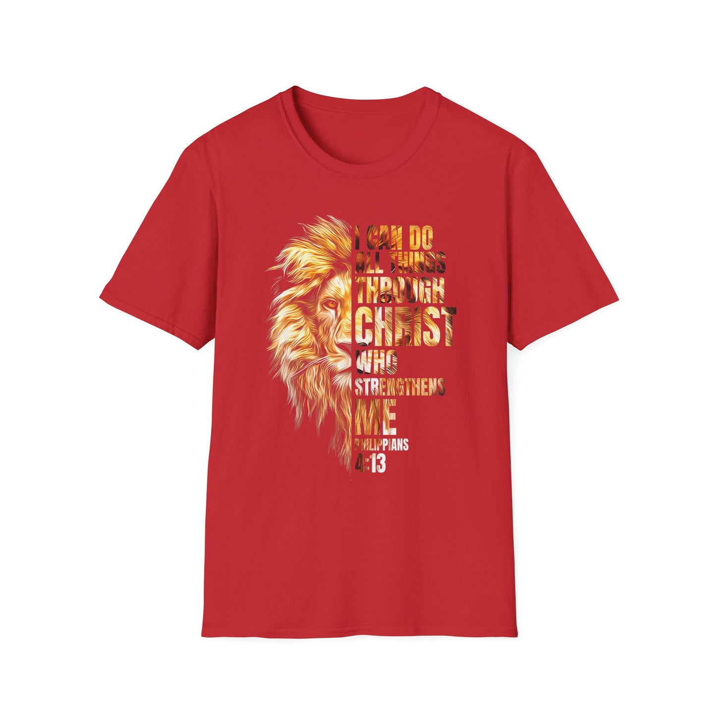 Faith-Inspired Lion T-Shirt, Christian Apparel, Inspirational Quote Shirt, Gifts for Believers, Motivational Tee