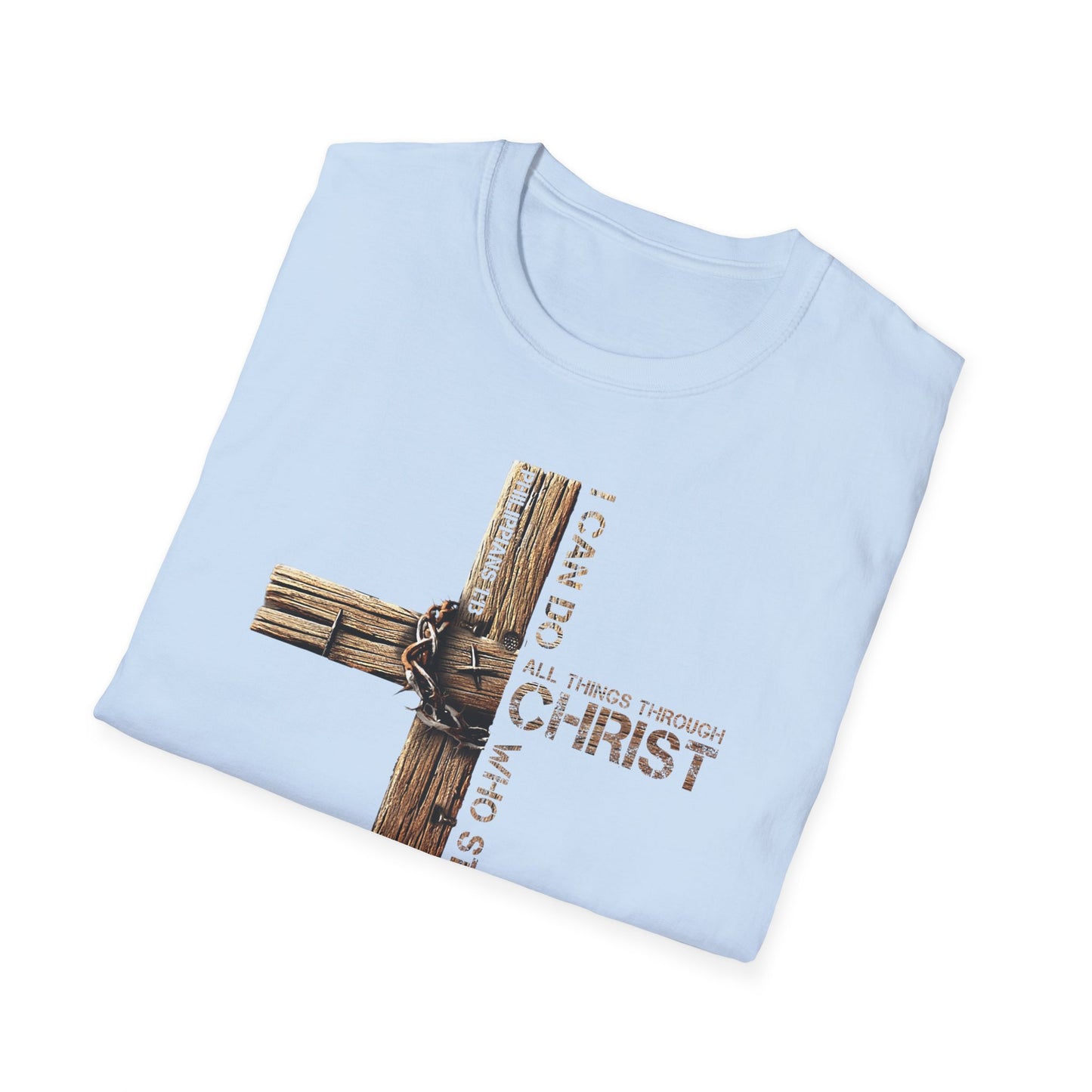 Faith-Inspired Unisex Softstyle T-Shirt, Christian Gift, Inspirational Tee, Casual Wear, Religious Apparel, Everyday Comfort