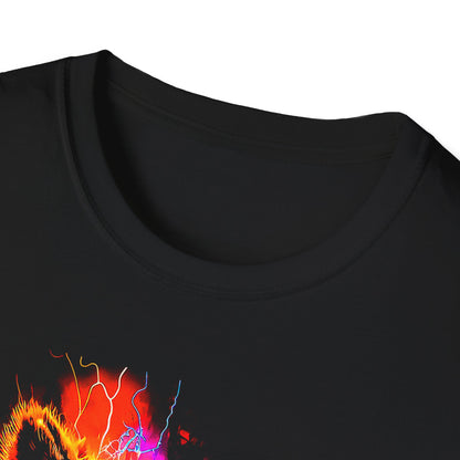 Electric Raccoon T-Shirt, Unisex T-Shirt, Animal Lover Gift, Graphic Tee, Unique T-Shirt, Eco-Friendly Apparel