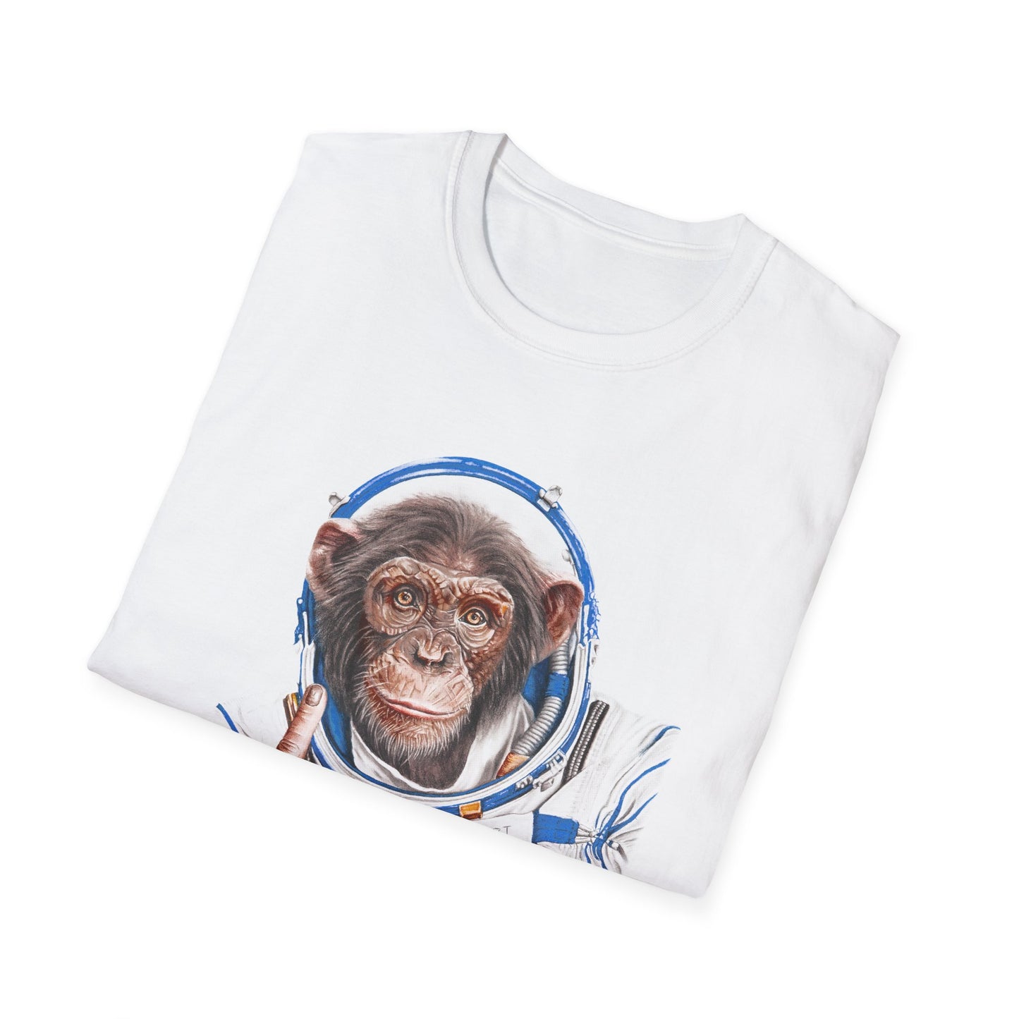 Funny Monkey Softstyle T-Shirt - Middle Finger Simian Humor