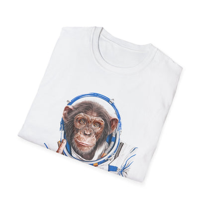 Funny Monkey Softstyle T-Shirt - Middle Finger Simian Humor