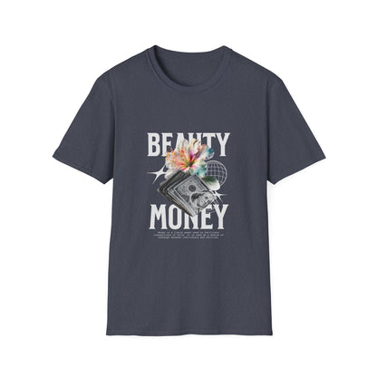 Floral Beauty & Money T-Shirt, Unisex Graphic Tee, Nature Inspired Shirt, Gift for Art Lovers, Casual Wear