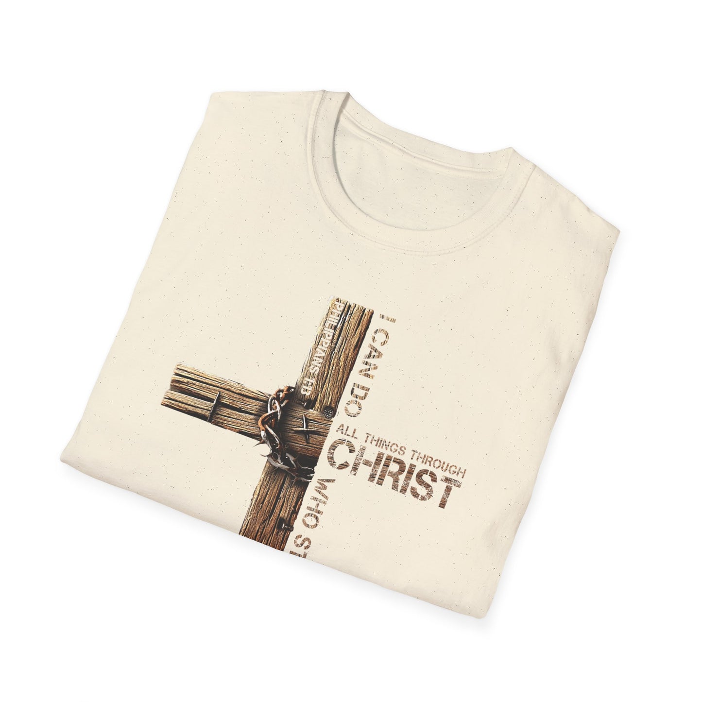 Faith-Inspired Unisex Softstyle T-Shirt, Christian Gift, Inspirational Tee, Casual Wear, Religious Apparel, Everyday Comfort