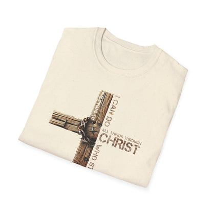 Faith-Inspired Unisex Softstyle T-Shirt, Christian Gift, Inspirational Tee, Casual Wear, Religious Apparel, Everyday Comfort