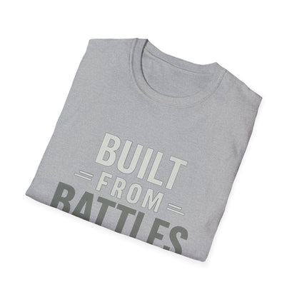 Resilient Spirit Unisex T-Shirt - Built from Battles Inspiration, Motivational Tee, Gift for Strength, Everyday Wear, Inspirational Apparel