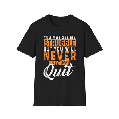 Motivational Quote T-Shirt - 'Never Quit' Inspiration
