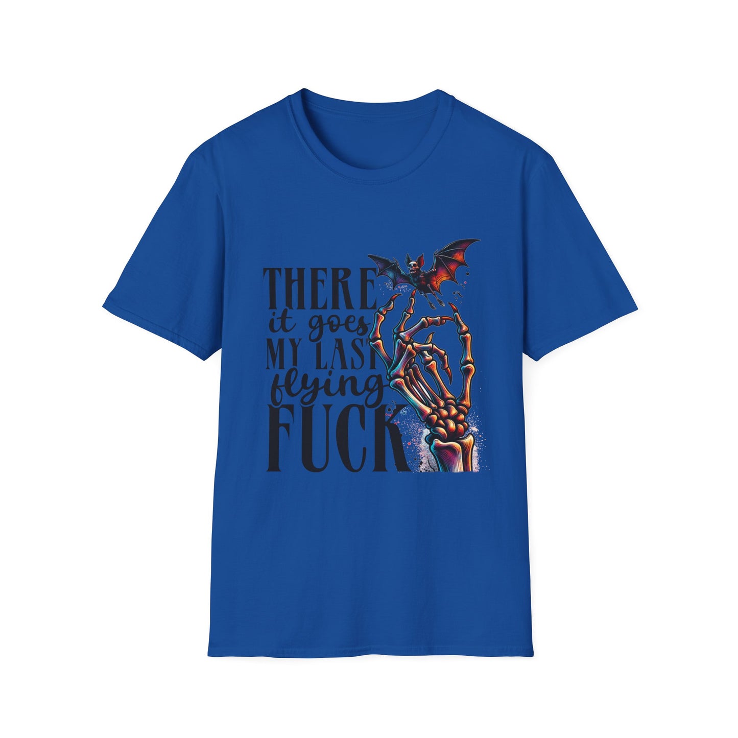 Funny Graphic Tee, Unisex Softstyle T-Shirt with Bat Design, Perfect for Halloween, Casual Wear, Gifts for Friends, Statement Shirt