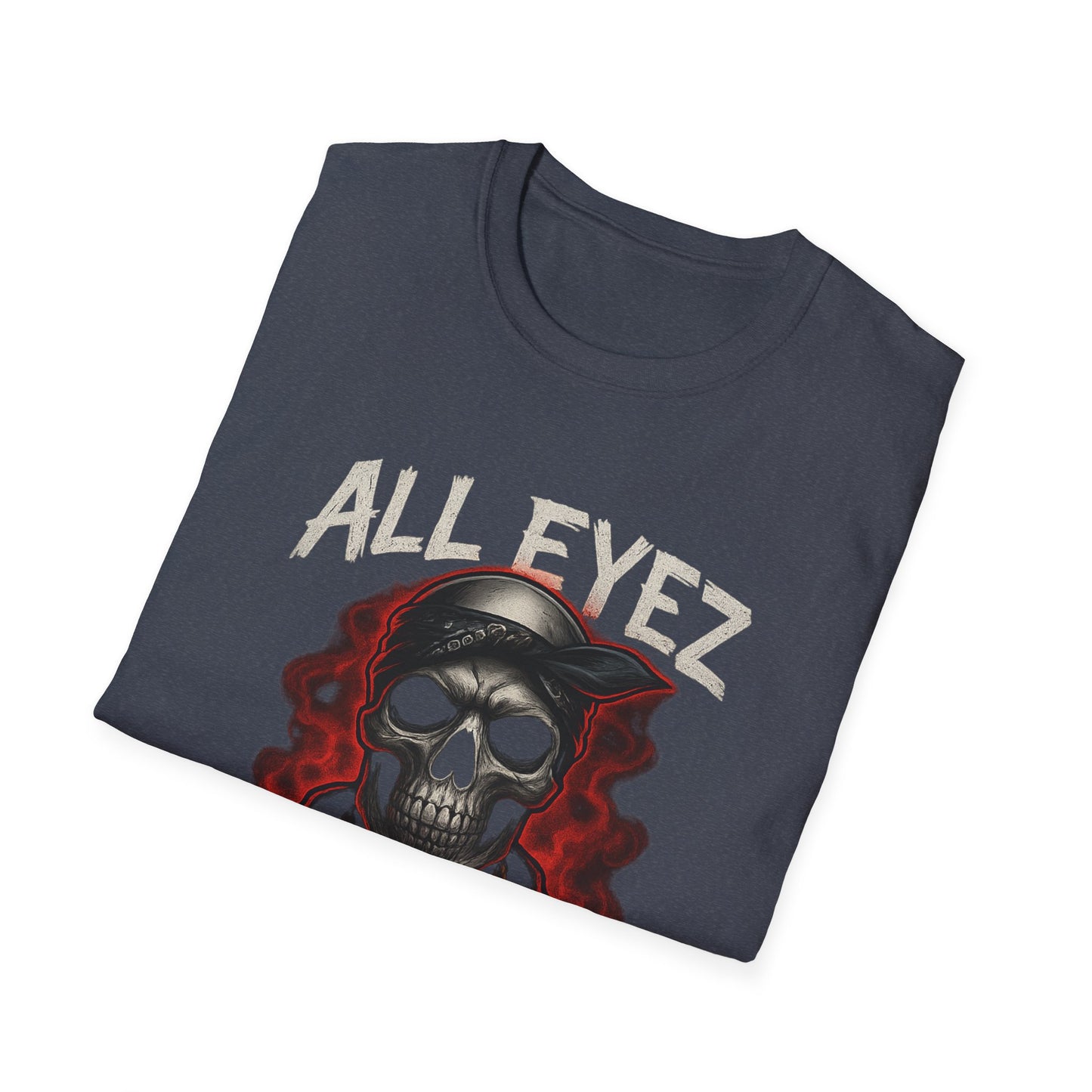 All Eyez on Me Skull Unisex T-Shirt | Casual Streetwear, Music Vibe Tee, Cool Graphic Apparel, Hip-Hop Fashion, Gift for Music Lovers