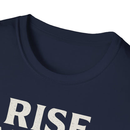 Unisex Skull Graphic Tee - Rise Above All, Unique Softstyle T-Shirt for Casual Wear, Gift for Friends, Trendy Streetwear