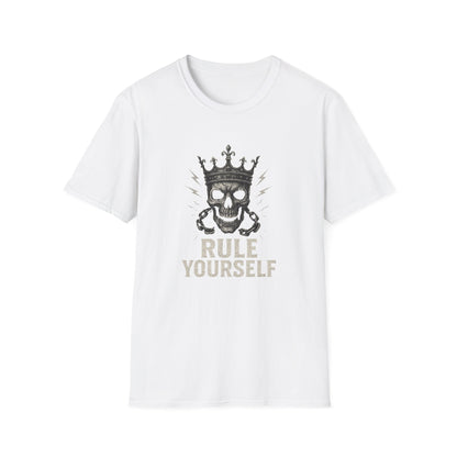 Skull Crown Unisex T-Shirt, Rule Yourself Apparel, Edgy Graphic Tee, Streetwear, Self-Empowerment Gift