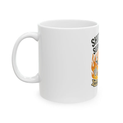 Humorous Ceramic Mug - 'Shit Show Supervisor' - Perfect Gift for Managers, Office Humor, Funny Coffee Cup, Unique Desk Decor