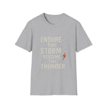 Inspirational Unisex T-Shirt - Endure the Storm Become the Thunder, Motivational Gift, Casual Wear, Positive Affirmation Tee, Fitness [...]