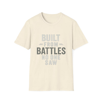 Resilient Spirit Unisex T-Shirt - Built from Battles Inspiration, Motivational Tee, Gift for Strength, Everyday Wear, Inspirational Apparel