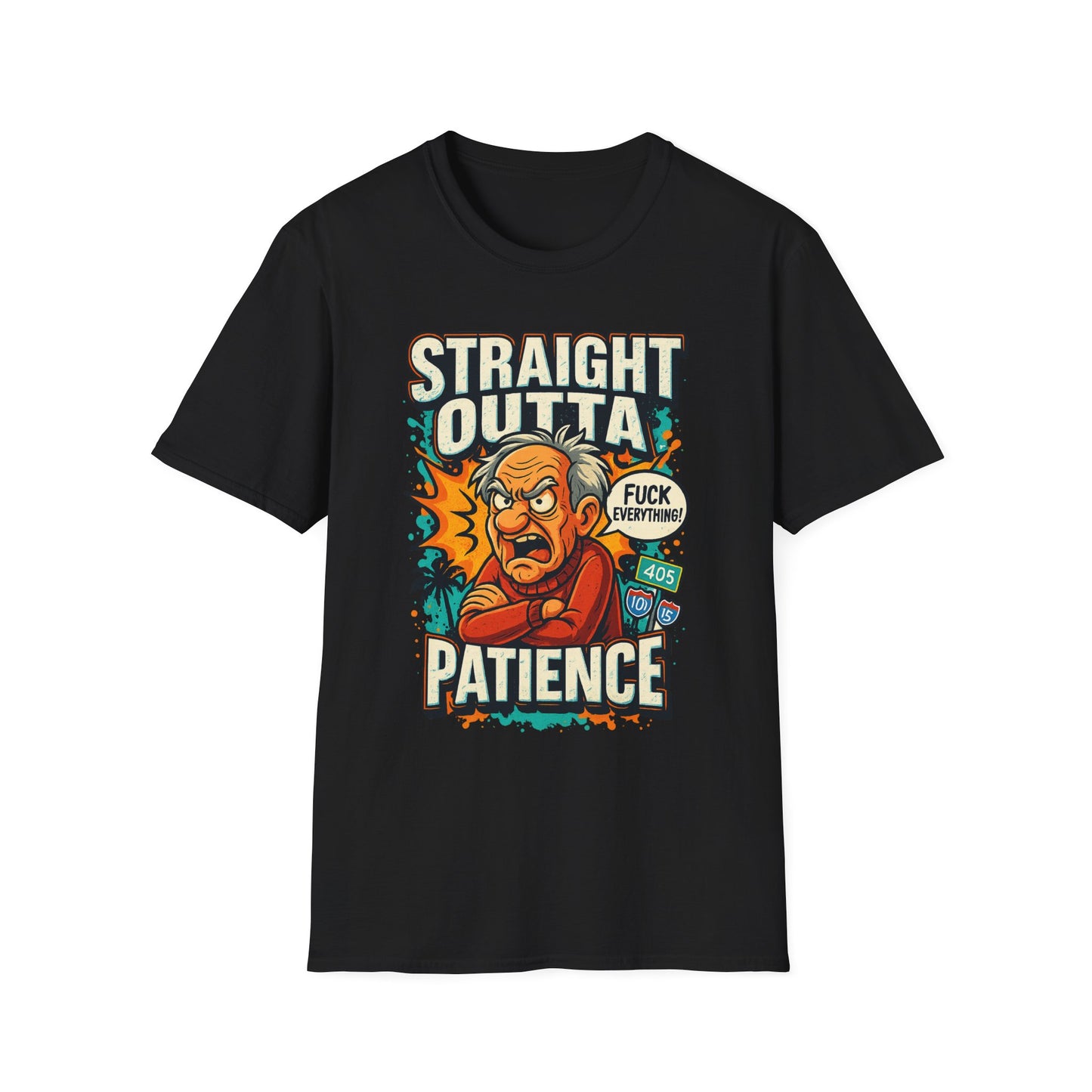 Unisex Graphic T-Shirt, Funny Quote Tee, Straight Outta Patience Shirt, Casual Wear, Gifts for Him/Her