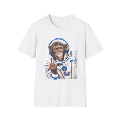 Funny Monkey Softstyle T-Shirt - Middle Finger Simian Humor