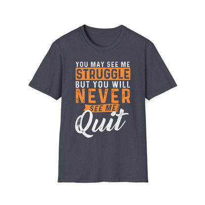 Motivational Quote T-Shirt - 'Never Quit' Inspiration