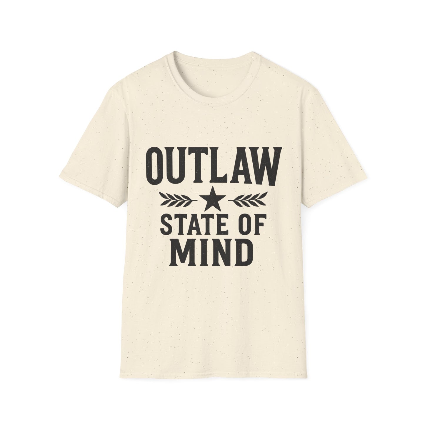 Unisex Outlaw State of Mind T-Shirt, Casual Tee, Gift for Rebels, Comfy Shirt, Festival Wear, Statement Apparel