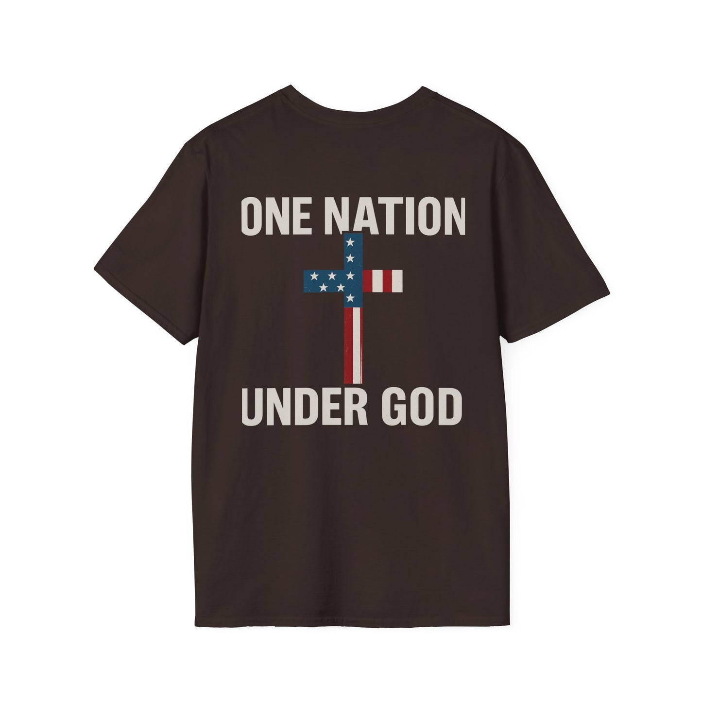 Patriotic Christian T-Shirt, One Nation Under God Tee, Unisex Graphic Top, Faith-Based Apparel, Independence Day Gift, Casual Wear