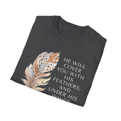 Faith-Inspired Unisex Softstyle T-Shirt – Psalm 91:4