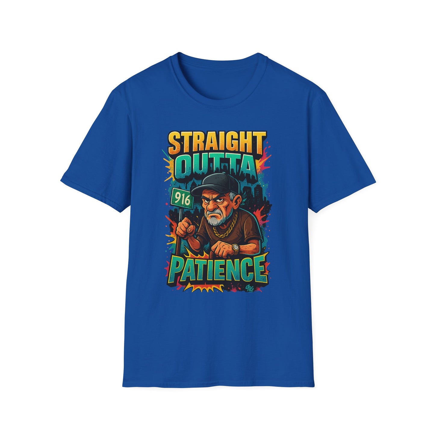 Straight Outta Patience Unisex T-Shirt - Funny Graphic Tee for Men and Women, Gift for Birthdays, Anniversaries, Casual Wear, Humor Fashion