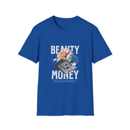 Floral Beauty & Money T-Shirt, Unisex Graphic Tee, Nature Inspired Shirt, Gift for Art Lovers, Casual Wear