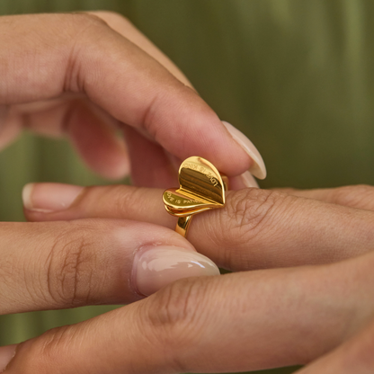 Chapters of Love Engraved Statement Ring