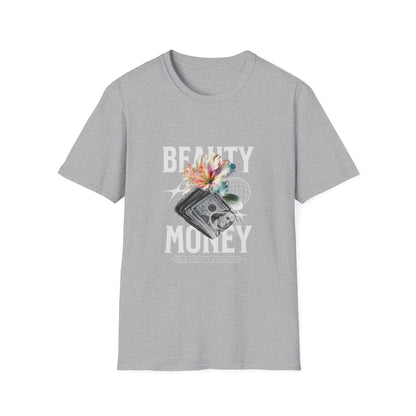 Floral Beauty & Money T-Shirt, Unisex Graphic Tee, Nature Inspired Shirt, Gift for Art Lovers, Casual Wear