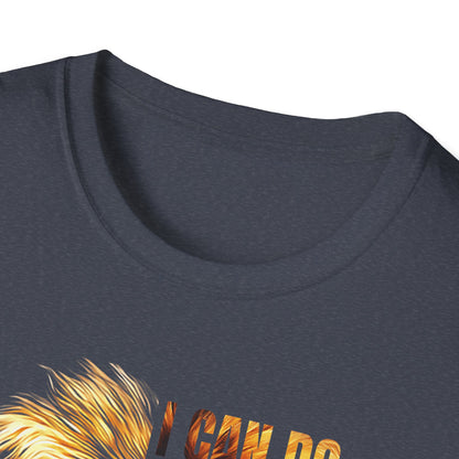 Faith-Inspired Lion T-Shirt, Christian Apparel, Inspirational Quote Shirt, Gifts for Believers, Motivational Tee