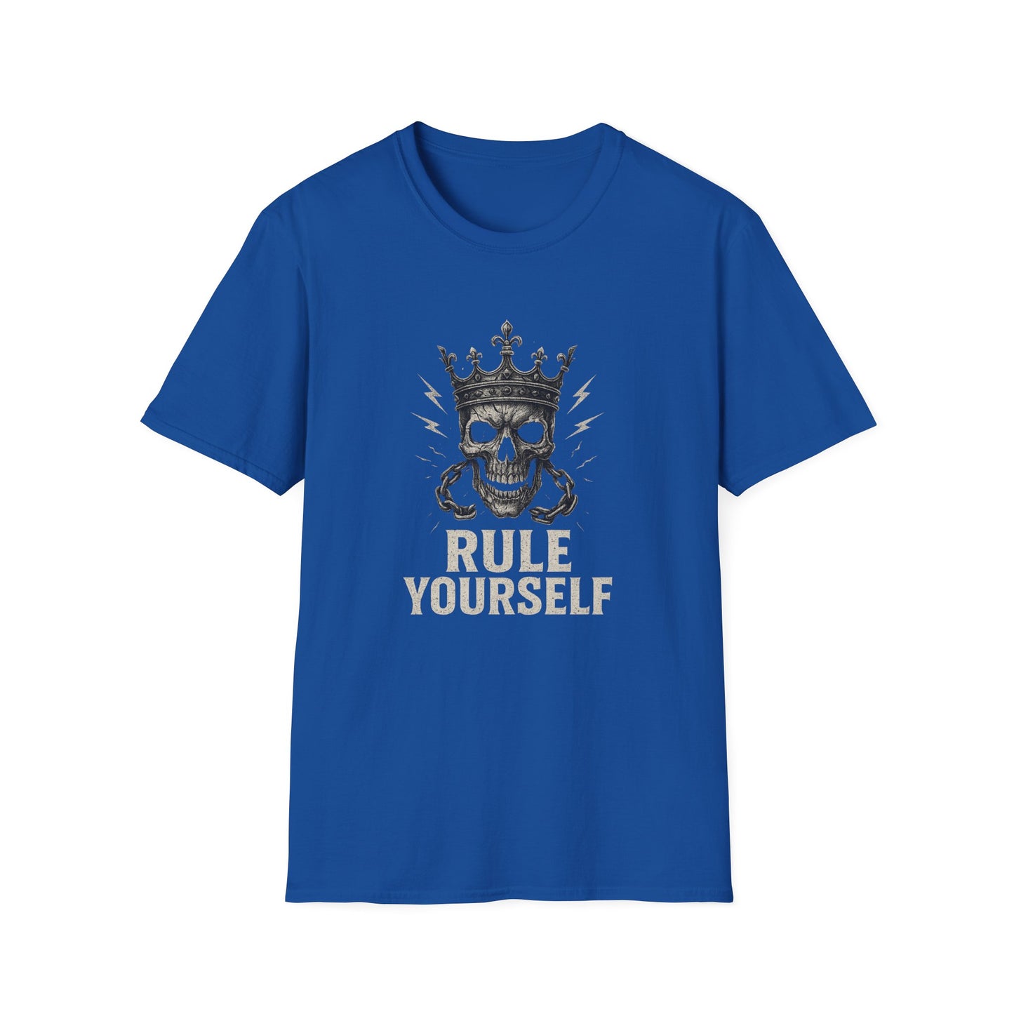 Skull Crown Unisex T-Shirt, Rule Yourself Apparel, Edgy Graphic Tee, Streetwear, Self-Empowerment Gift