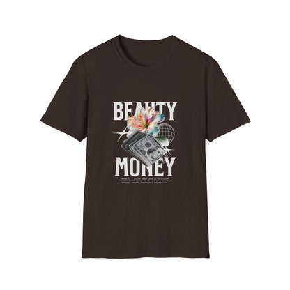 Floral Beauty & Money T-Shirt, Unisex Graphic Tee, Nature Inspired Shirt, Gift for Art Lovers, Casual Wear
