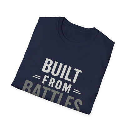 Resilient Spirit Unisex T-Shirt - Built from Battles Inspiration, Motivational Tee, Gift for Strength, Everyday Wear, Inspirational Apparel
