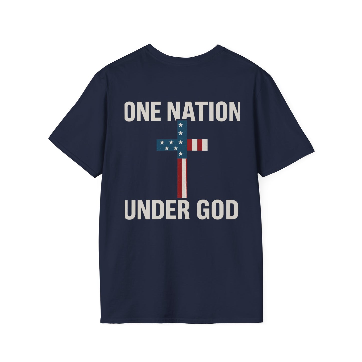 Patriotic Christian T-Shirt, One Nation Under God Tee, Unisex Graphic Top, Faith-Based Apparel, Independence Day Gift, Casual Wear