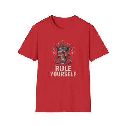Skull Crown Unisex T-Shirt, Rule Yourself Apparel, Edgy Graphic Tee, Streetwear, Self-Empowerment Gift