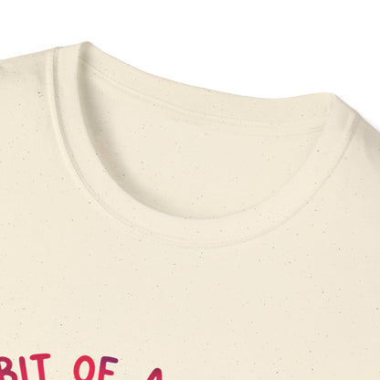 Bit of a Mess Unisex Softstyle T-Shirt, Cute Animal Graphic Tee, Perfect Gift for Pet Lovers, Casual Wear, Birthday Present, Floral Design