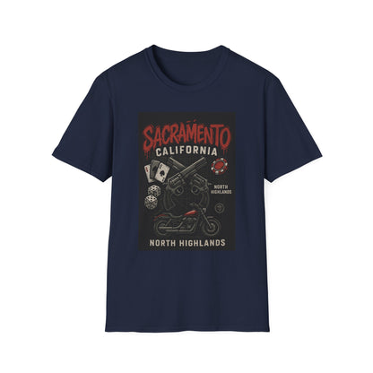 Sacramento Graphic Tee - Unisex Softstyle T-Shirt, California Apparel, Cool Casual Wear, Gift for Gamblers, Vintage Design