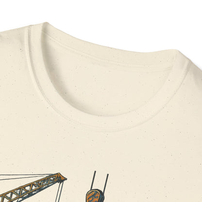 Steel Titans Unisex Softstyle T-Shirt | Construction Work Tee, Gift for Builders, Father's Day Shirt, Casual Workwear, Unique Graphic Tee