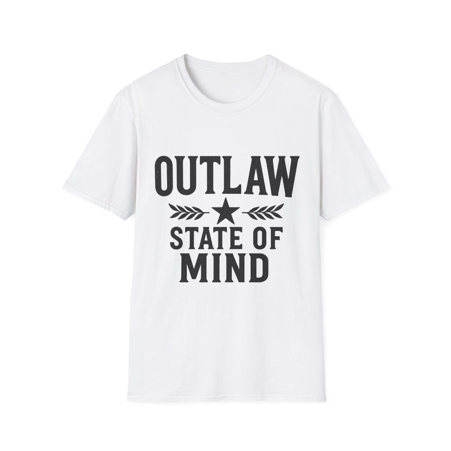 Unisex Outlaw State of Mind T-Shirt, Casual Tee, Gift for Rebels, Comfy Shirt, Festival Wear, Statement Apparel