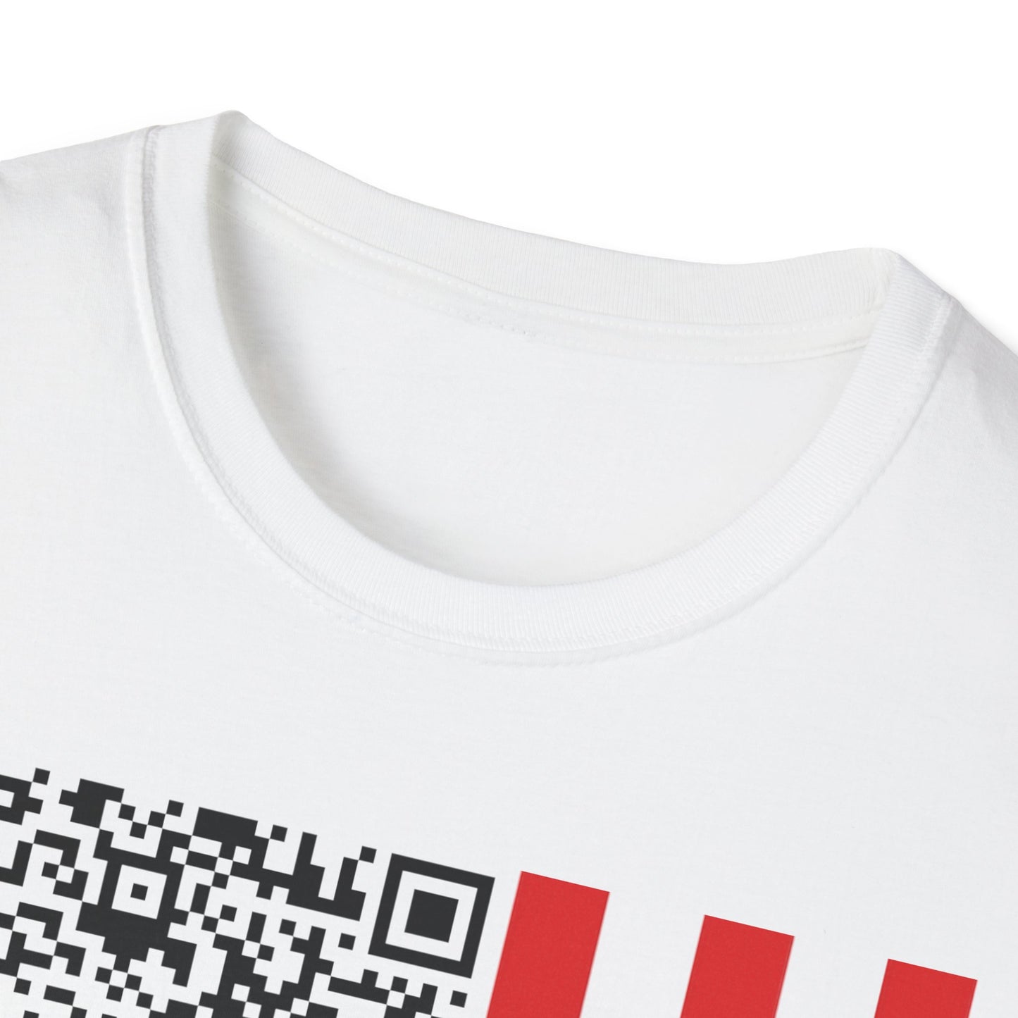 Patriotic QR Code Tee - Unisex Softstyle T-Shirt, Summer Wear, 4th of July, Casual Style, Graphic Tee, Gift Idea