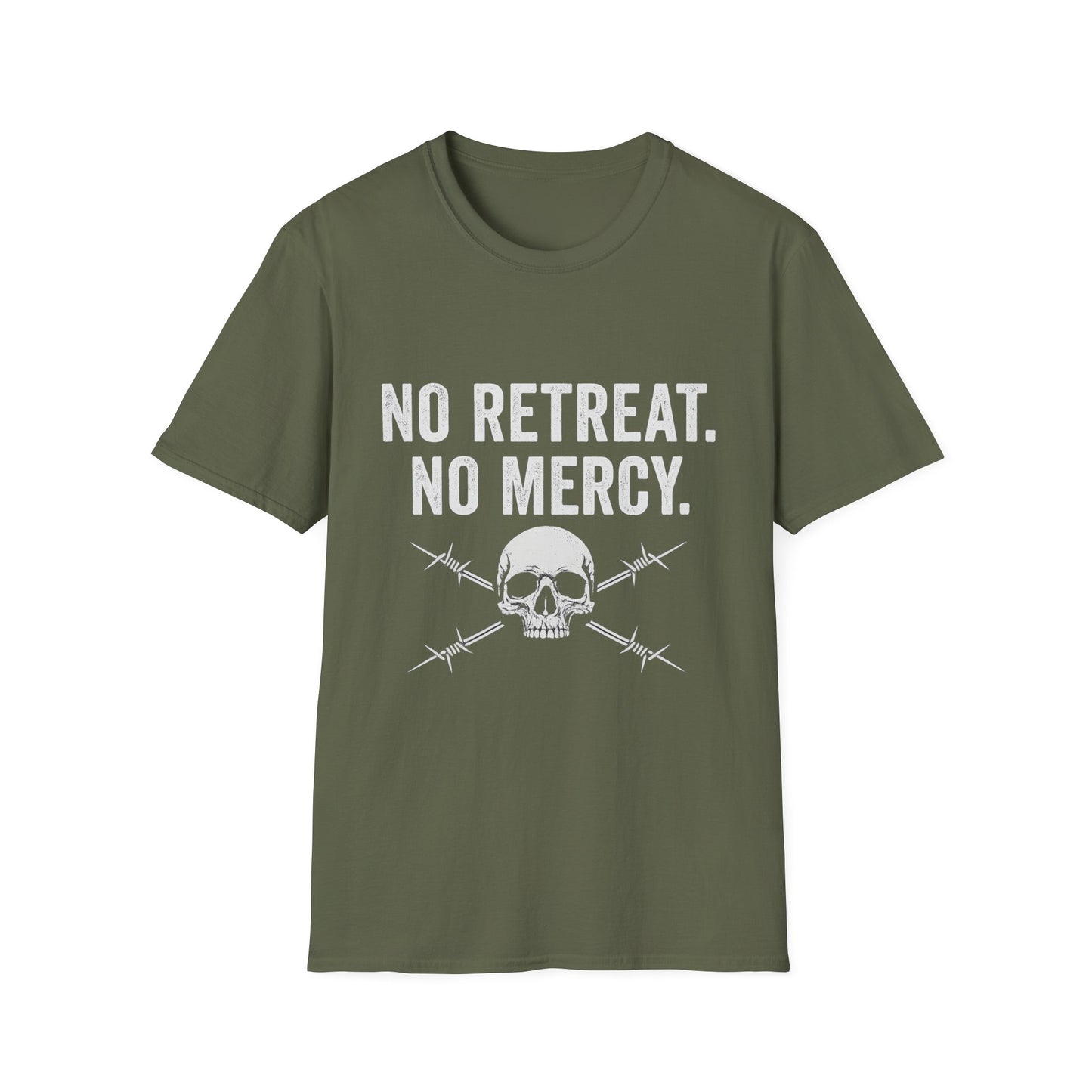 No Retreat, No Mercy Unisex T-Shirt - Motivational Tee, Gift for Fitness Enthusiasts, Casual Wear, Graphic Shirt, Inspiring Apparel
