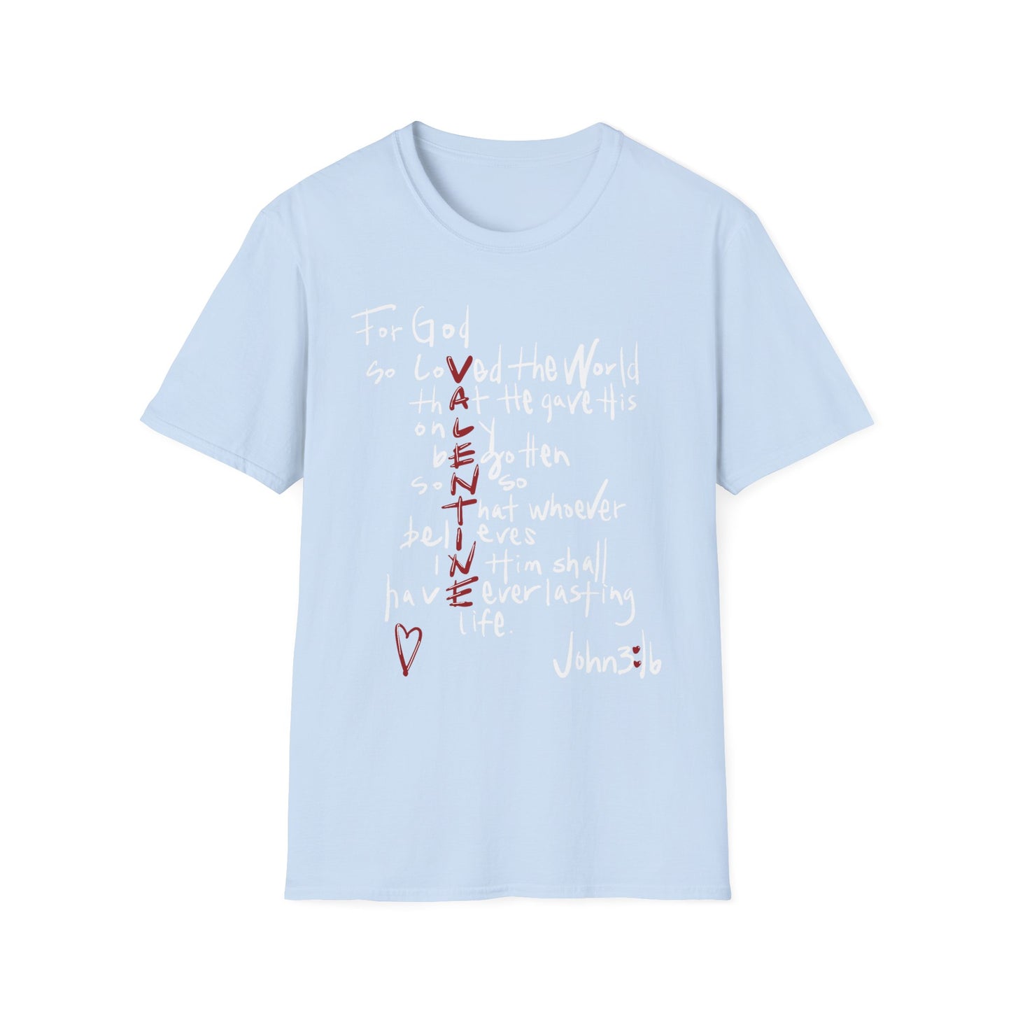 Faith-Inspired Unisex Softstyle T-Shirt - John 3:16 Love Graphic