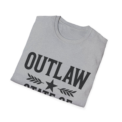 Unisex Outlaw State of Mind T-Shirt, Casual Tee, Gift for Rebels, Comfy Shirt, Festival Wear, Statement Apparel