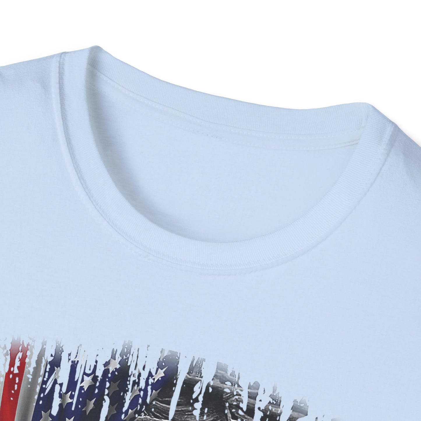 Patriotic Graphic T-Shirt - Unisex Softstyle Tee, Faith-Inspired Apparel, 4th of July, Memorial Day, Inspirational Gift