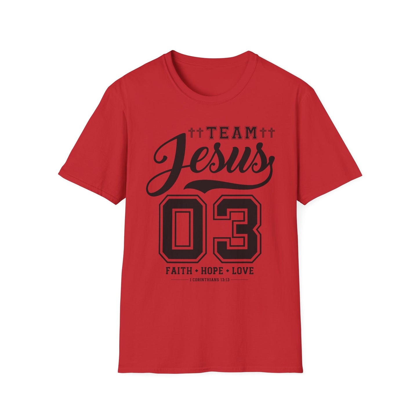 Team Jesus Unisex Softstyle T-Shirt - Faith Hope Love Graphic Tee, Christian Apparel, Church Event Wear, Gift for Believers, [...]